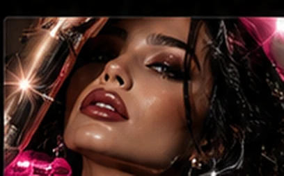 Glossy dramatic beauty branding concept