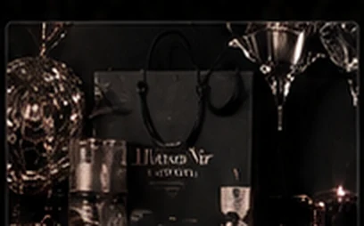 Black and chrome luxury branding concept